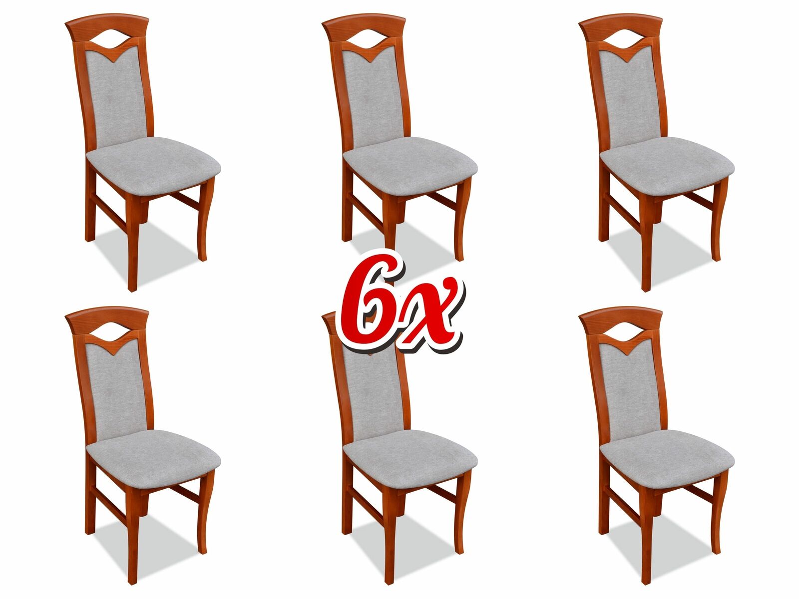 Polsterstuhl Sessel Textil Sitz Sessel Set Neu Küche Stuhl Esszimmer 6x Stühle Polsterstuhl Sessel Textil Sitz Sessel Set Neu Küche Stuhl Esszimmer 6x Stühle von JV Möbel