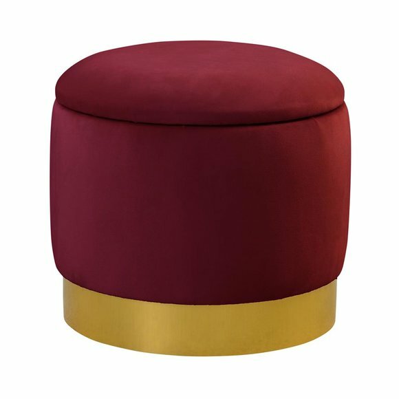 Pouf Fußhocker Rund Sitz Hocker Polsterhocker Sitzhocker Rund Truhen Sitz Neu von JV Möbel