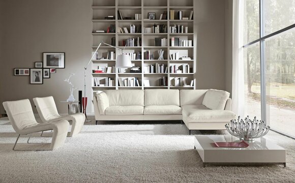 Prianera Couch Ecksofa Wohnzimmer Design Leder Modern L-Form Möbel Luxus Sofas von JV Möbel