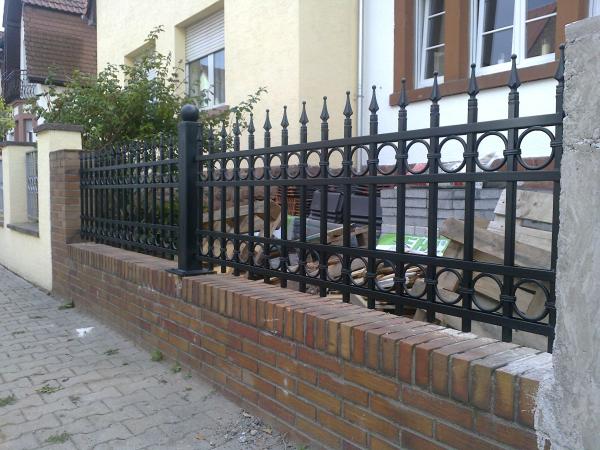 Railing Zaun Geländer Schmiedeeisen Handarbeit Klassische Zäune Garten M254 Neu von JV Möbel
