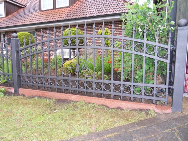 Railing Zaun Geländer Schmiedeeisen Handarbeit Klassische Zäune Garten M361 Neu von JV Möbel