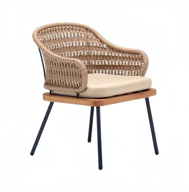 Rattan Modern Terrasse Balkon Luxus Stühle beige stilvolle Qualität Stuhl von JV Möbel