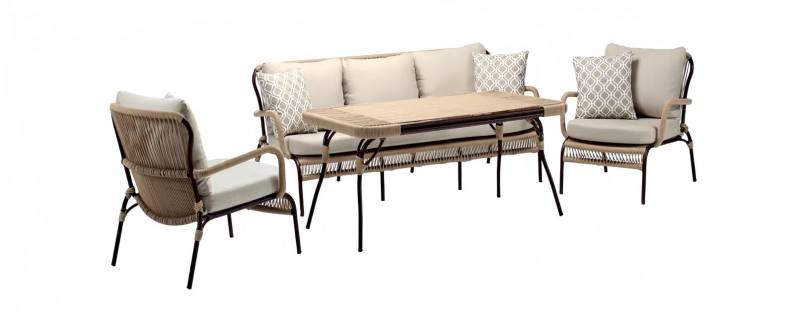 Rattanmöbel Sofagarnitur Garten Terrasse Set Balkon Outdoor Lounge Möbel 4tlg. Rattanmöbel Sofagarnitur Garten Terrasse Set Balkon Outdoor Lounge Möbel 4tlg. von JV Möbel