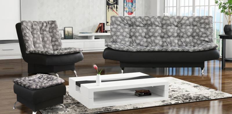 Relax Hocker Design Couch Lounge Sofa Sofagarnitur 3+1 Sitzer Wohnlandschaft Neu von JV Möbel