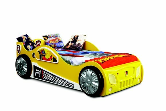 Rennwagen Auto Bett Matratze Autobett Kinderzimmer Betten Möbel gelb Kinderbett Rennwagen Auto Bett Matratze Autobett Kinderzimmer Betten Möbel gelb Kinderbett von JV Möbel