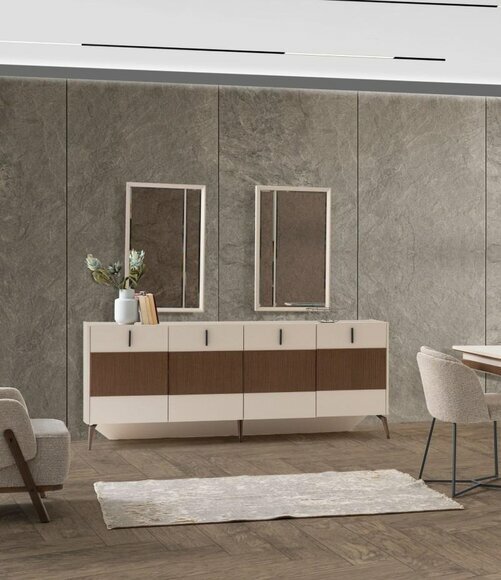 Robuste Holz Kommode Designer Anrichte Luxuriöses Esszimmer Sideboard Robuste Holz Kommode Designer Anrichte Luxuriöses Esszimmer Sideboard von JV Moebel
