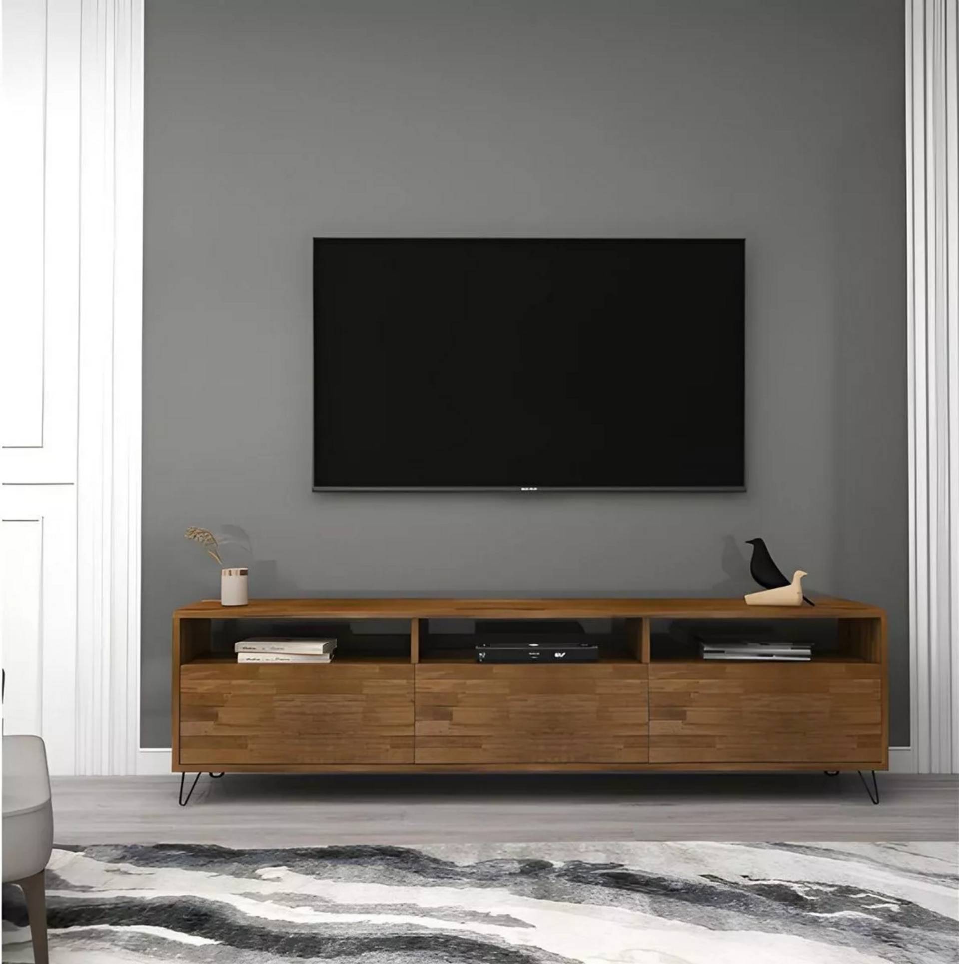 Robustes Sideboard Wohnzimmer 3-Schubladen Lowboard Designer TV-Ständer Robustes Sideboard Wohnzimmer 3-Schubladen Lowboard Designer TV-Ständer von JV Moebel
