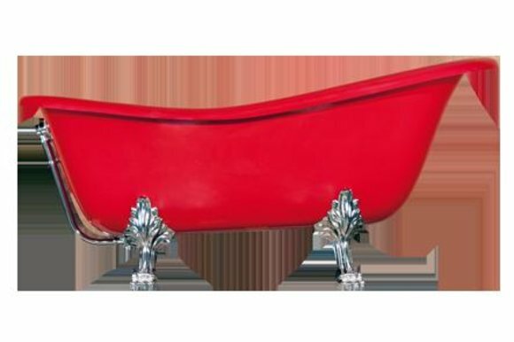 Rote Designer Badewanne Freistehende Luxus Wanne in Rot Wannen Bad Acryl Zimmer von JV Möbel