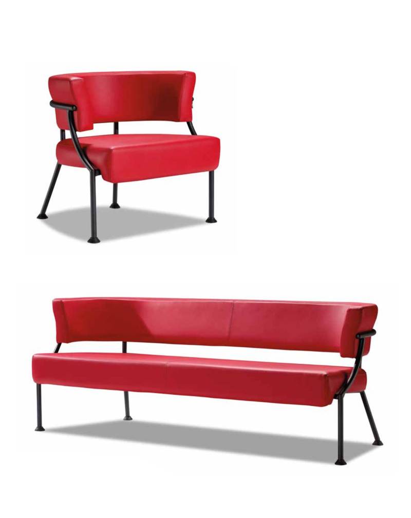 Rote Sofagarnitur Moderne Kunstleder Bank Designer Einsitzer 2tlg Set Rote Sofagarnitur Moderne Kunstleder Bank Designer Einsitzer 2tlg Set von JV Möbel