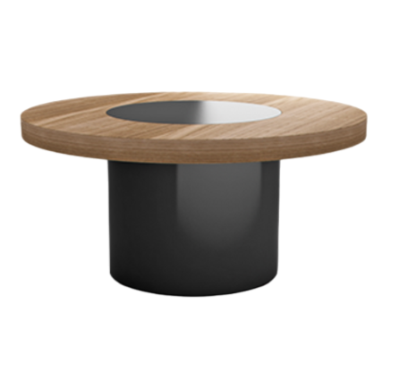 Rund Besprechungstisch Arbeitszimmer Chef Exclusive Büro CEO Helles Holz Modern von JV Möbel