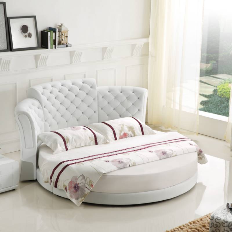 Rund Bett Luxus Chesterfield Betten Schlaf Zimmer Doppelbett 200 x 200 cm von JV Möbel