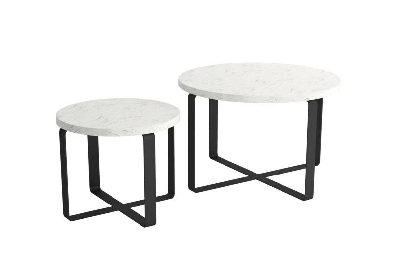 Rund Luxus Tisch Couchtisch Design Tische Style Möbel Wohnzimmer 2x Couchtisch von JV Möbel