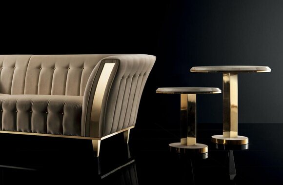 Runder Beistelltisch Tisch Couchtisch Sofa Wohnzimmer Design Tische Rund Möbel von JV Möbel