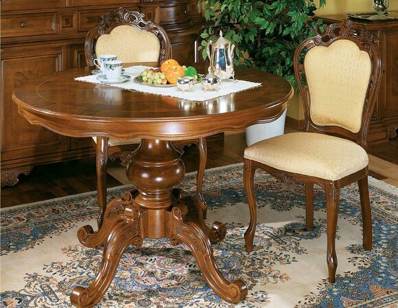 Runder Esstisch Essgruppe Esszimmer Set Garnitur Tisch mit Stühlen 3tlg. Set von JV Möbel