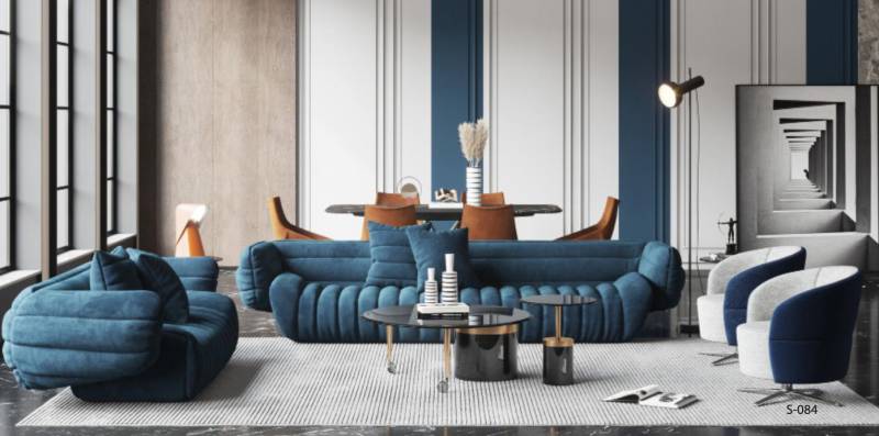 Samt Sofa 2 Sitzer Wohnlandschaft Relax Massivholz Sitz Design Couch Lounge von JV Möbel