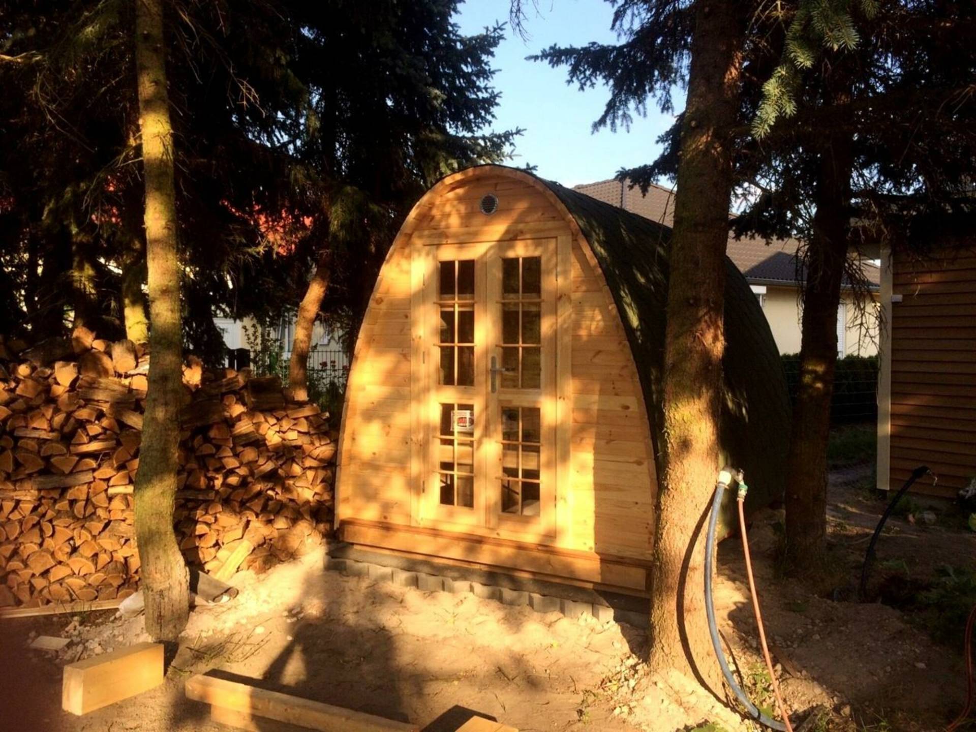 Sauna Holzsauna Außensauna Holz Gartensauna Holzsauna 2,40x3,50 Woodpro von JV Möbel