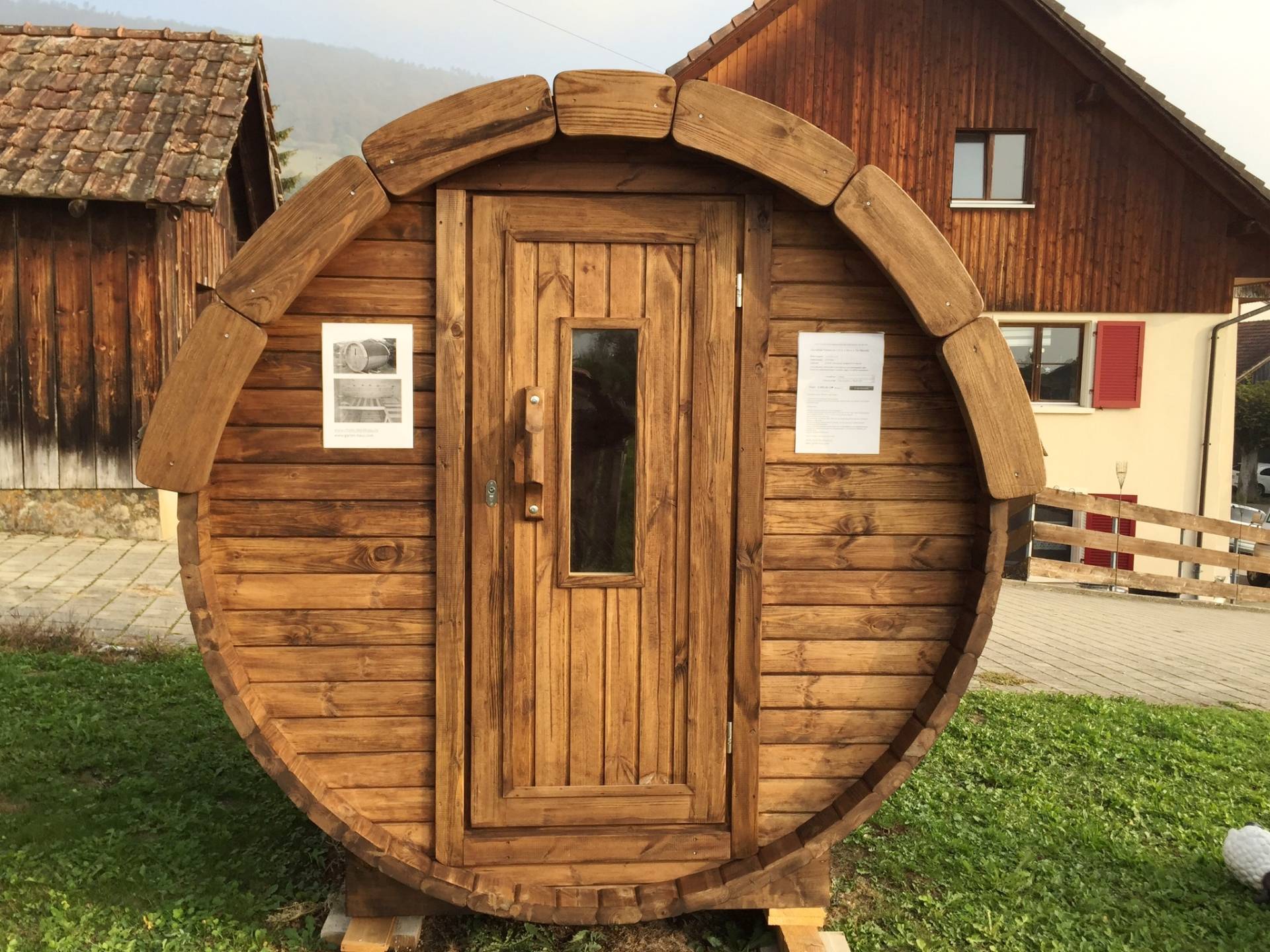 Sauna Saunafass Gartensauna Außensauna Saunahaus Holzsauna Trockensauna von JV Möbel