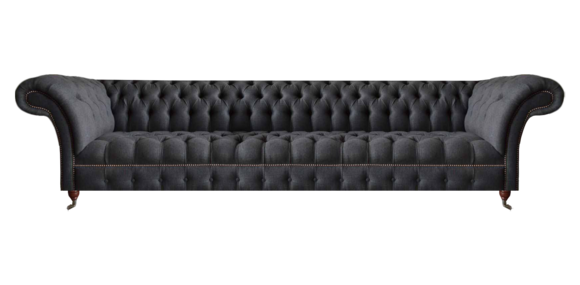 Schicke Schwarze Chesterfield Sitzmöbel Designer Textilcouch Viersitzer Schicke Schwarze Chesterfield Sitzmöbel Designer Textilcouch Viersitzer von JV Moebel