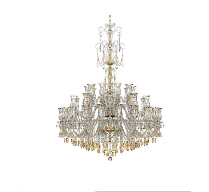 Schicker Kronleuchter Wohnzimmer Kristall Lüster Designer Pendelleuchter von JV Möbel