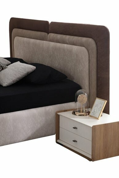 Schicker Nachttisch Schubladen Schlafzimmer Nachtkonsole Holz Kasten von JV Moebel