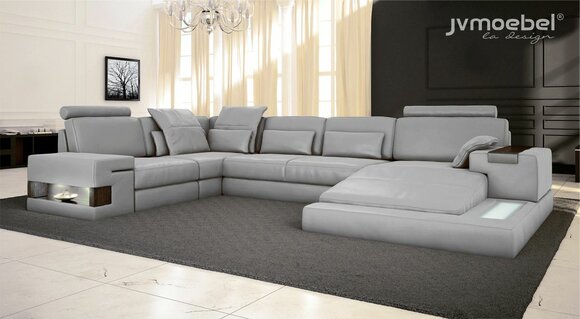 Schlafsofa Couch Design Polster Textil Eck Wohnlandschaft Ecksofa Stoff U-Form Schlafsofa Couch Design Polster Textil Eck Wohnlandschaft Ecksofa Stoff U-Form von JV Möbel