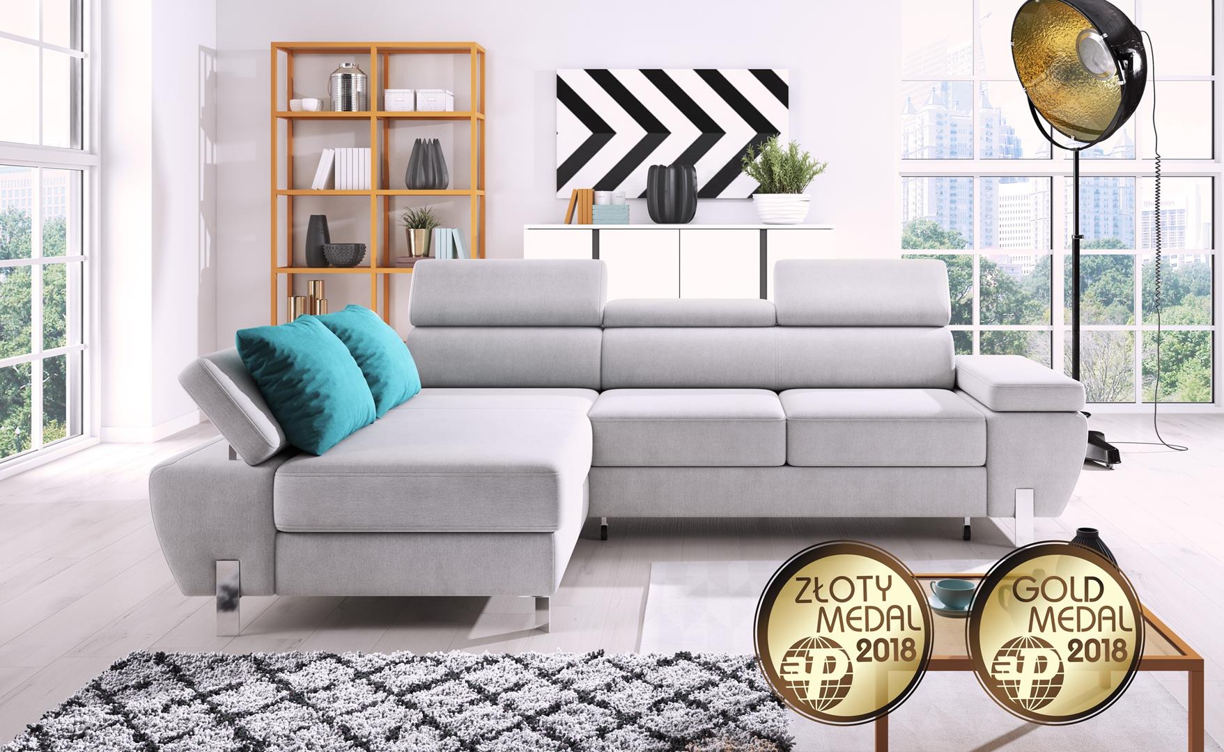 Schlafsofa Design Ecksofa L-form Bettfunktion Couch Textil Sofas Stoff Schlaf Schlafsofa Design Ecksofa L-form Bettfunktion Couch Textil Sofas Stoff Schlaf von JV Möbel
