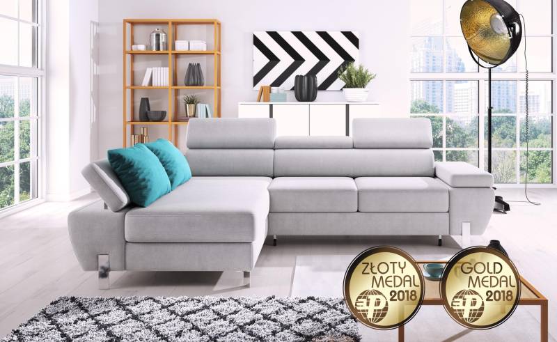 Schlafsofa Design Ecksofa L-form Bettfunktion Couch Textil Sofas Stoff Schlaf von JV Möbel