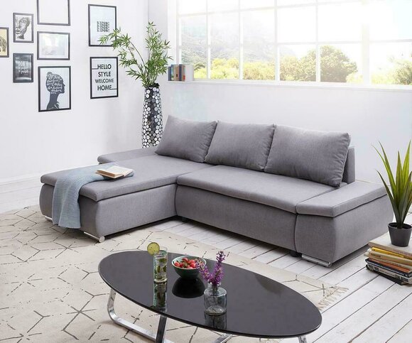 Schlafsofa Design Ecksofa L-form Bettfunktion Couch Textil Sofas Stoff Schlafsofa Design Ecksofa L-form Bettfunktion Couch Textil Sofas Stoff von JV Möbel