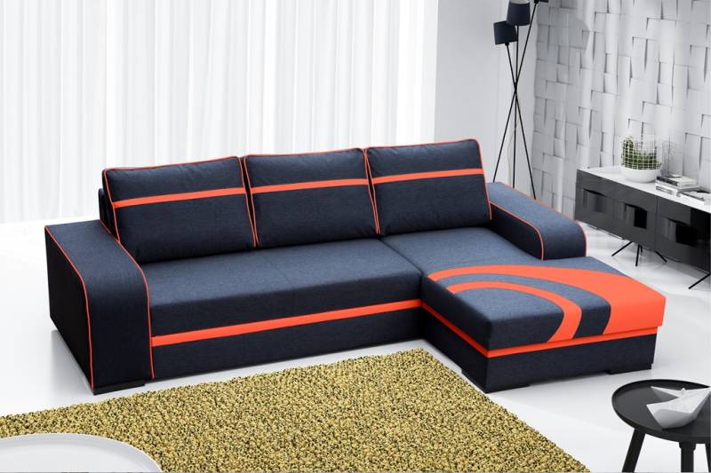 Schlafsofa Eck Sofa Couch Bettfunktion Polster Eck Garnitur Schlaffunktion Neu von JV Möbel