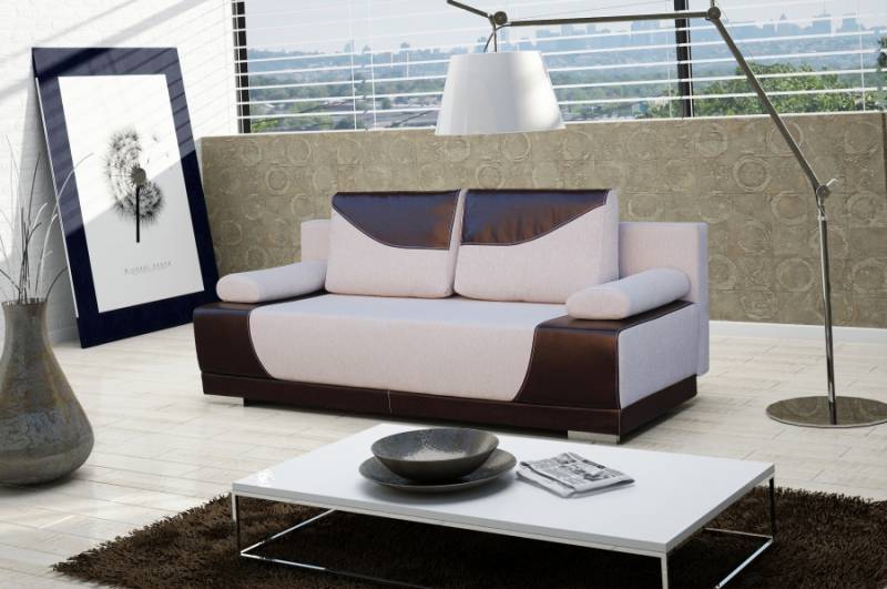 Schlafsofa Klappcouch 3-Sitzer Schlaffunktion + Bettkasten Couch Designer Sofa von JV Möbel