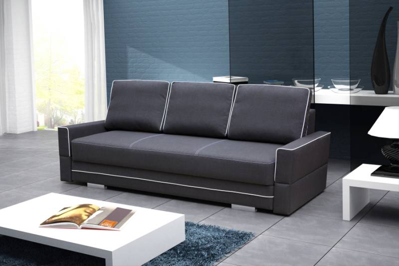 Schlafsofa Klappcouch 3-Sitzer Schlaffunktion + Bettkasten Couch Sofa Klappsofa von JV Möbel