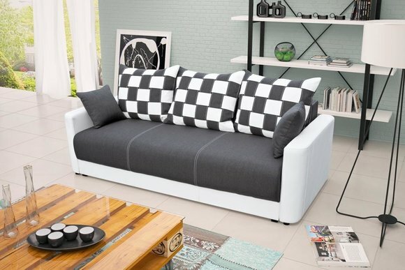 Schlafsofa Sofa 3 Sitzer Big Bettfunktion Schlafsofa Sofas Couchen Polster XXL von JV Möbel