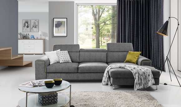 Schlafsofa Sofa Polster Wohnzimmer Ecksofa Textl Sitz Garnitur Funktions von JV Möbel