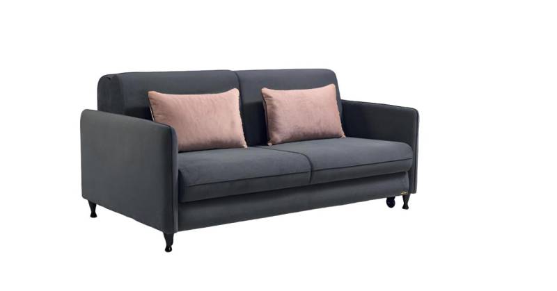 Schlafsofa Stoff Sofa Couch Textil Polster Garnitur Bettfunktion 3 Sitz von JV Möbel