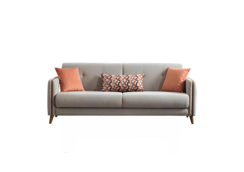 Schlafsofa Stoff Sofa Couch Textil Polster Garnitur Bettfunktion 3 Sitz Schlafsofa Stoff Sofa Couch Textil Polster Garnitur Bettfunktion 3 Sitz von JV Möbel