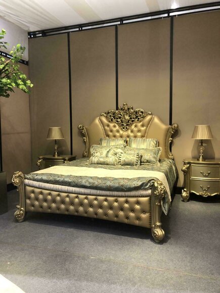 Schlafzimmer 3 tlg. Set Bett 2x Nachttisch Konsole Betten Doppel Luxus Polster Schlafzimmer 3 tlg. Set Bett 2x Nachttisch Konsole Betten Doppel Luxus Polster von JV Möbel
