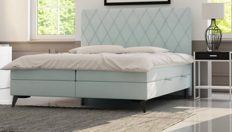 Schlafzimmer Bett Luxus Möbel Polster Stoff Modern Design Boxspringbett von JV Möbel