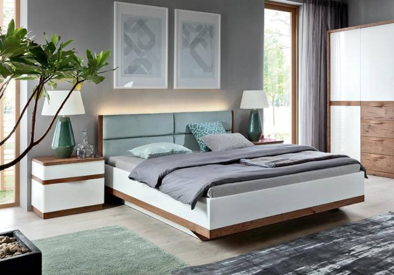 Schlafzimmer Designer Bett 2x Nachttische Luxuriöses Einrichtung Komplett von JV Möbel