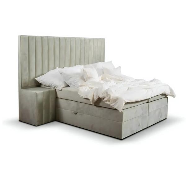 Schlafzimmer Doppelbett Bett 180сm Matratze Beige moderner Stil Holz von JV Möbel