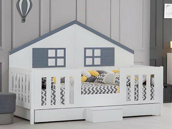 Schlafzimmer Holzbett Mehrfarbig Einzelbett Designer Kinderzimmer Möbel Neu von JV Moebel