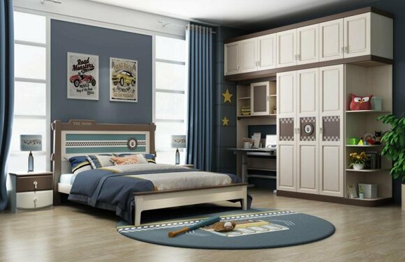 Schlafzimmer Komplett Set Bett Nachttisch Kommode 6tlg Design Holz Möbel Sets von JV Möbel