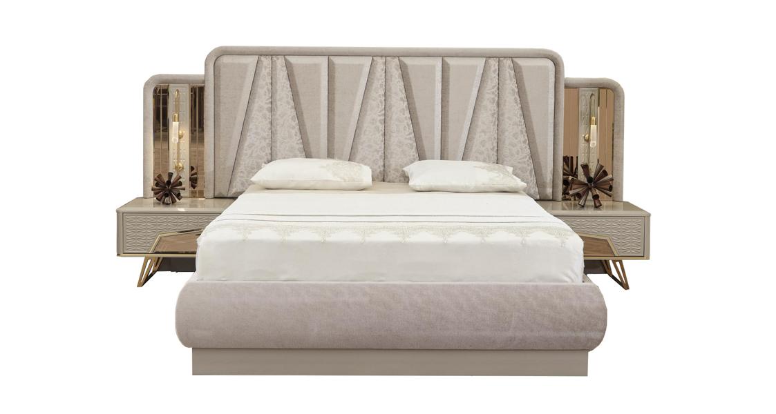 Schlafzimmer Möbel Polsterbett Set Bett 2x Nachttische Gäste Zimmer 3tlg Schlafzimmer Möbel Polsterbett Set Bett 2x Nachttische Gäste Zimmer 3tlg von JV Möbel