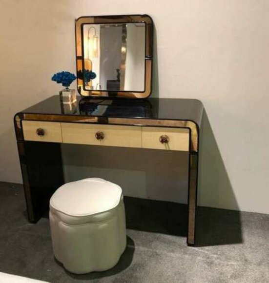Schmink Tische Konsolen Tisch Designer Holz Kommode sekretär Schrank + Hocker von JV Möbel