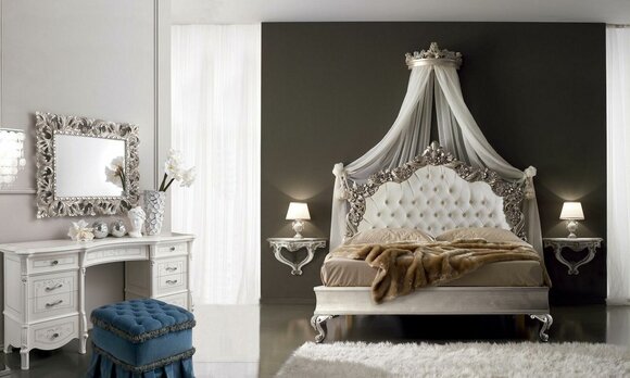 Schminktisch + Spiegel + Hocker Edle Anrichte Schlafzimmer Kommode Barock Rokoko Schminktisch + Spiegel + Hocker Edle Anrichte Schlafzimmer Kommode Barock Rokoko von JV Möbel