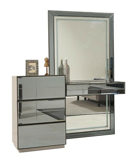 Schminktisch Kommode mit Spiegel Konsole Kommoden Holz Modern Schlafzimmer von JV Möbel
