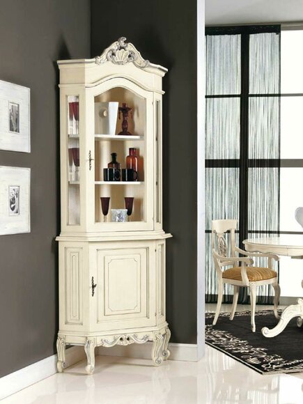 Schränke Anrichte Holz Vitrinen Glas Schrank Echtholz Vitrine Wohnzimmer Möbel von JV Möbel