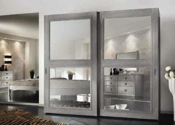 Schränke Schrank Kleiderschrank Schiebetüren Holz Möbel Einrichtung Italien Neu von JV Möbel
