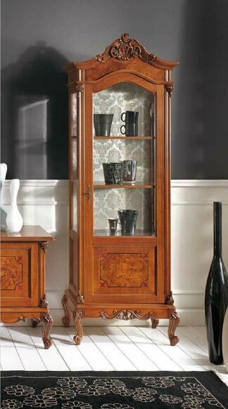 Schränke Vitrinen Glas Schrank Echtholz Vitrine Anrichte Wohnzimmer Holz Möbel von JV Möbel