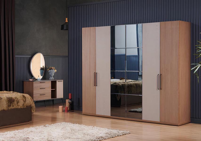Schrank Kleiderschrank Schminktisch Spiegel Schrankmöbel Schlafzimmer Garderobe Schrank Kleiderschrank Schminktisch Spiegel Schrankmöbel Schlafzimmer Garderobe von JV Möbel