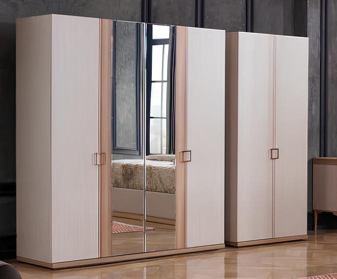 Schrank Kleiderschrank Schränke Schlafzimmer Schrank Garderobenschrank Spiegel von JV Möbel